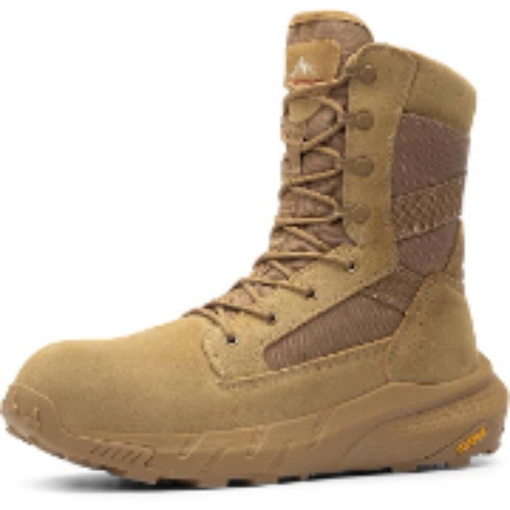 Men's 8" Composite Toe Work Boots With Side Zipper, Lightweight Safety Boots
